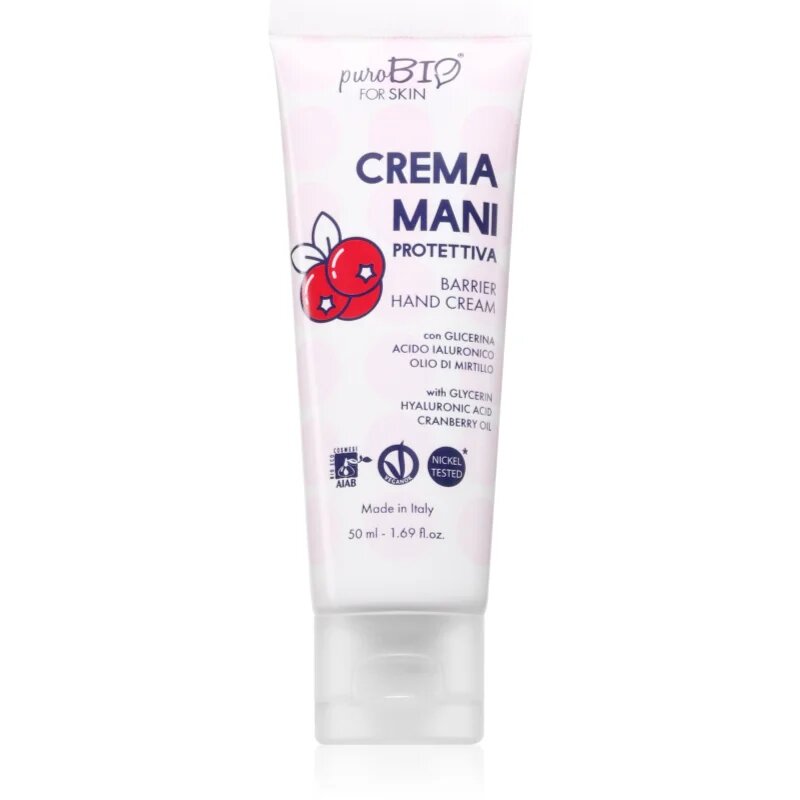 puroBIO Cosmetics Barrier Hand Cream защитен крем за ръце 50 мл.