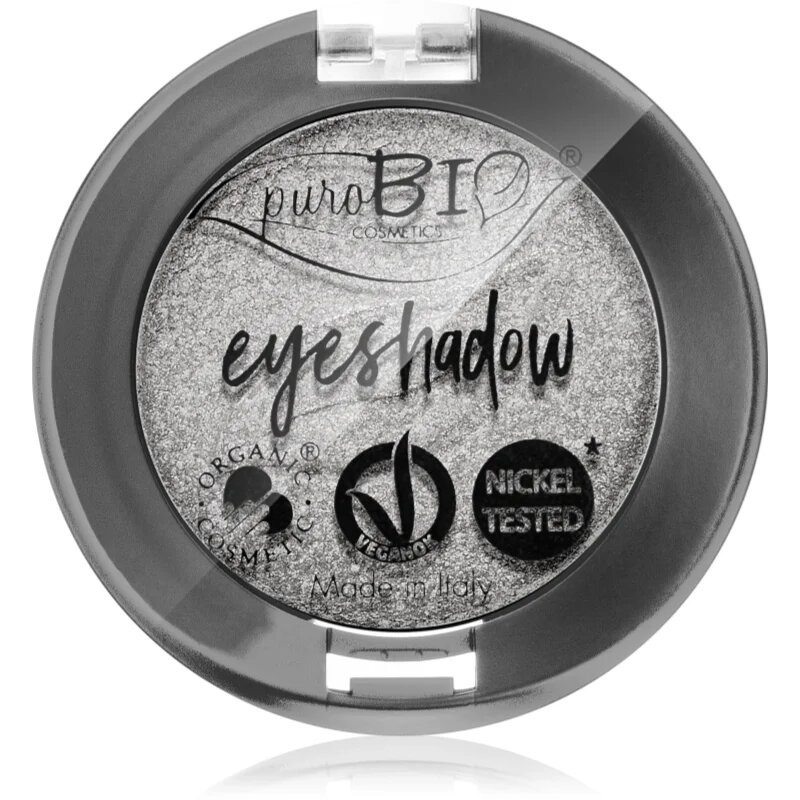 puroBIO Cosmetics Compact Eyeshadows сенки за очи цвят 23 Silver 25 гр.