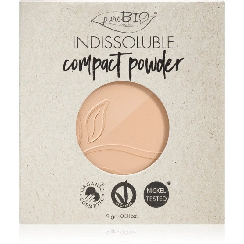 puroBIO Cosmetics Indissouble компактна пудра пълнител цвят 02 9 гр.