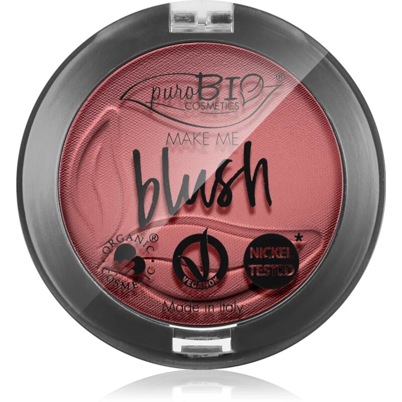 puroBIO Cosmetics Long-lasting Blush руж - пудра цвят 06 Cherry Blossom 5.2 гр.