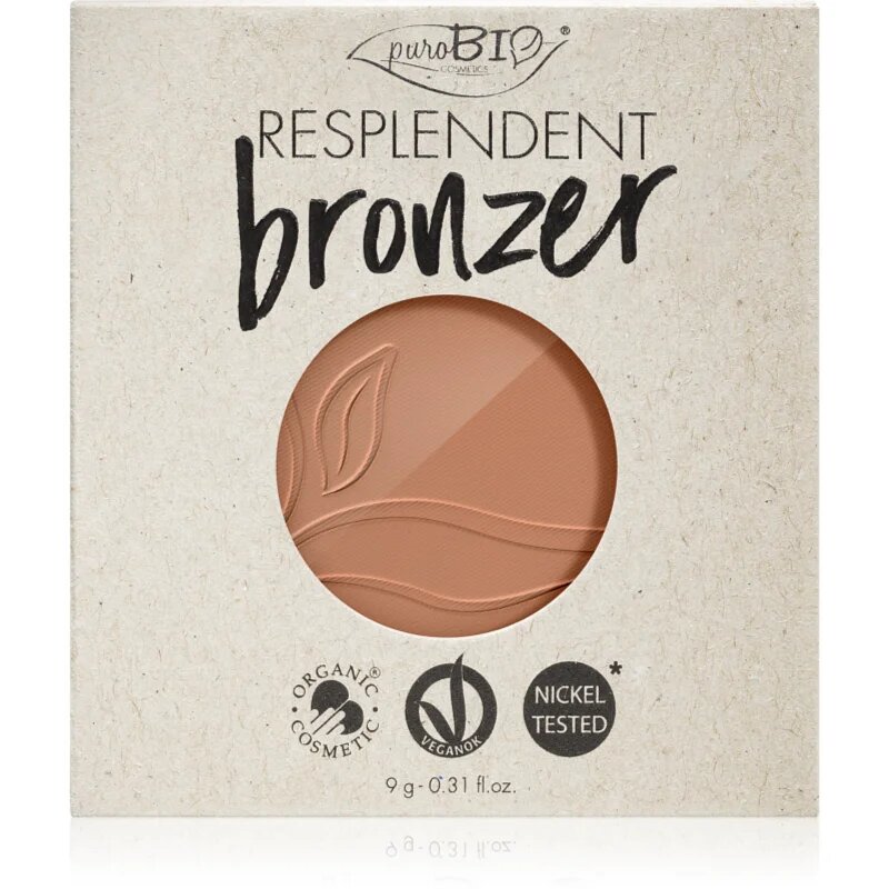 puroBIO Cosmetics Resplendent бронзант пълнител цвят 05 Warm Brown 9 гр.