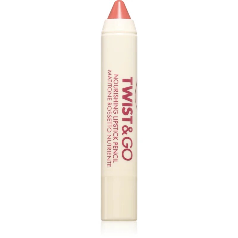 puroBIO Cosmetics Twist&Go подхранващо червило с молив цвят Peach Nude 2.9 гр.