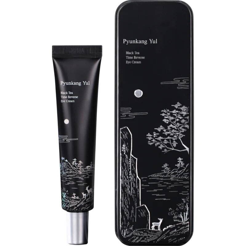 Pyunkang Yul Black Tea Time Reverse Eye Cream коригиращ крем за околоочната зона за освежаване и изглаждане на кожата 25 мл.