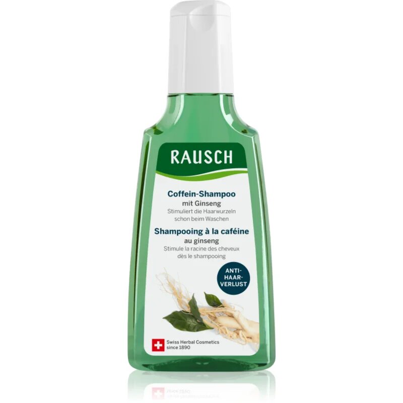 Rausch Caffeine Shampoo With Ginseng шампоан с кофеин за растеж на косата и укрепване от корените 200 мл.
