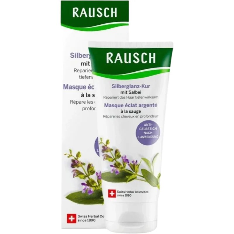 Rausch Silver-Shine Mask With Sage маска за коса неутрализиращ жълтеникавите оттенъци 100 мл.