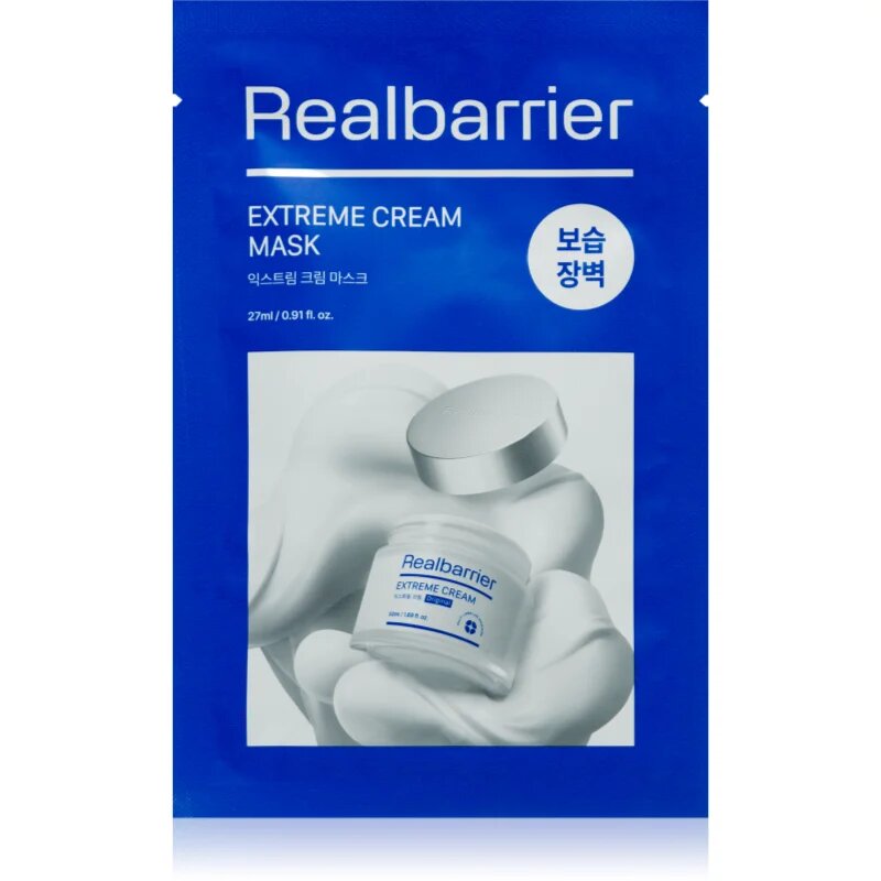 Real Barrier Extreme Cream Mask успокояваща платнена маска за интензивна хидратация 27 мл.