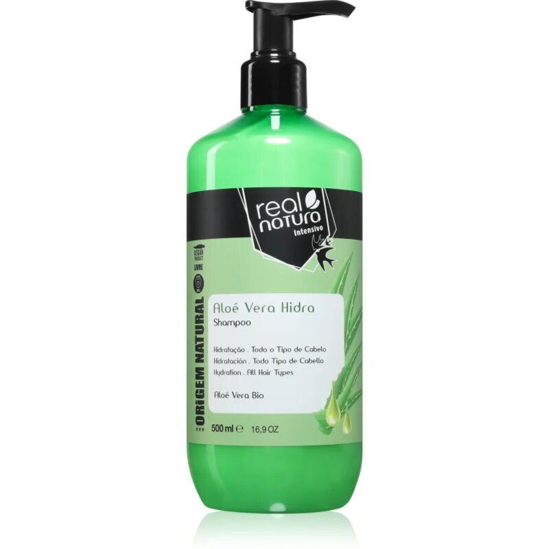 Real Natura Aloe Vera Hidra шампоан за хидратация и блясък 500 бр.