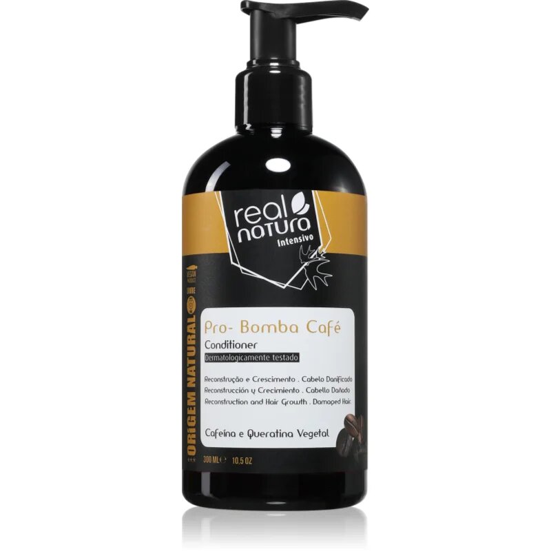 Real Natura Pro - Bomba Café балсам за суха и крехка коса 300 мл.
