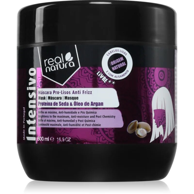 Real Natura Pro - Lisos Anti Frizz маска за коса против цъфтене 500 мл.