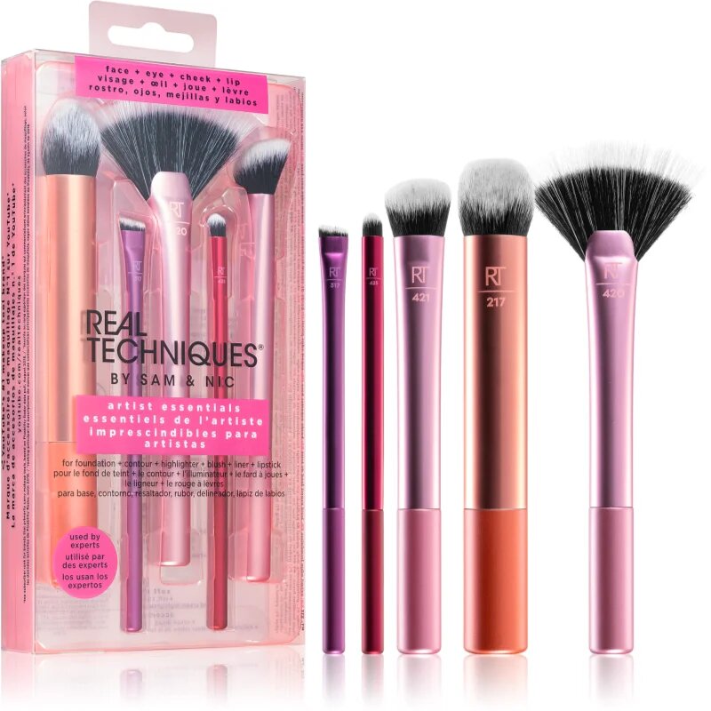 Real Techniques Artist Essentials комплект четки 5 бр.