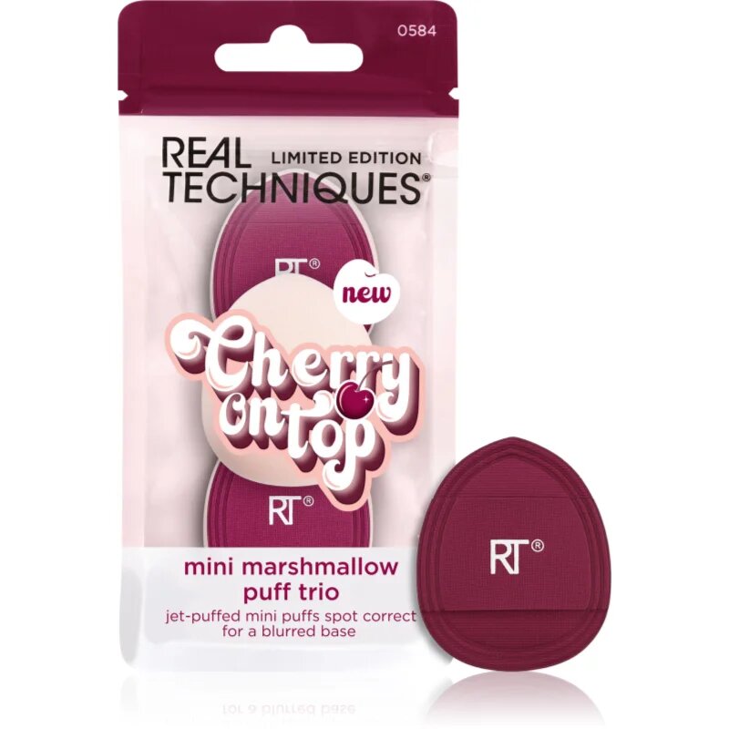 Real Techniques Cherry On Top Mini Marshmallow Puff Trio гъба за фон дьо тен