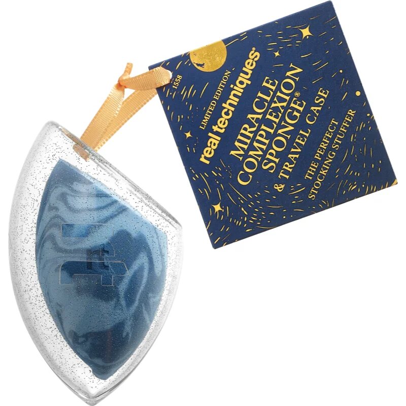 Real Techniques Holiday Miracle Complexion Sponge & Travel Case гъба за фон дьо тен + опаковка