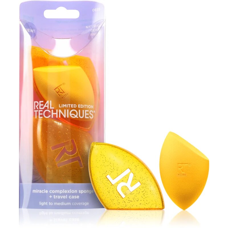 Real Techniques Miracle Complexion Sponge & Case гъба за фон дьо тен 2 бр.