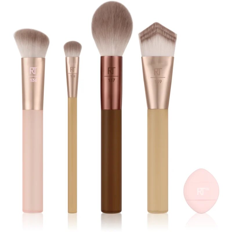 Real Techniques New Nudes Blurred Base Kit комплект четки 5 бр.