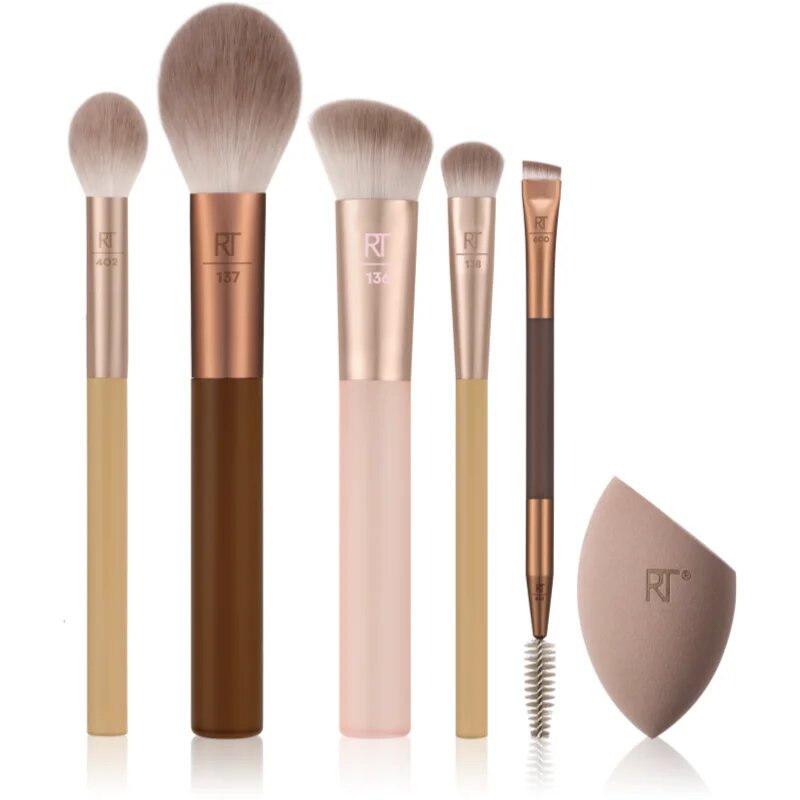 Real Techniques New Nudes Soft-Focus Face Set комплект четки