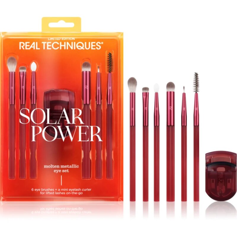 Real Techniques Solar Power Metallic Eye Set комплект четки за очи 7 бр.