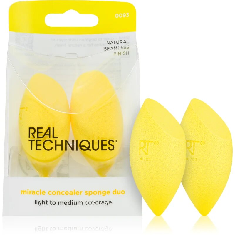 Real Techniques Sponge+ Miracle Concealer гъба за фон дьо тен 2 бр.