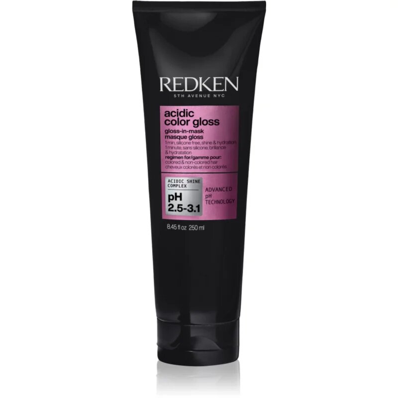 Redken Acidic Color Gloss Gloss-in-Mask подхранваща и хидратираща маска за коса за блясък и мекота на косата 250 мл.