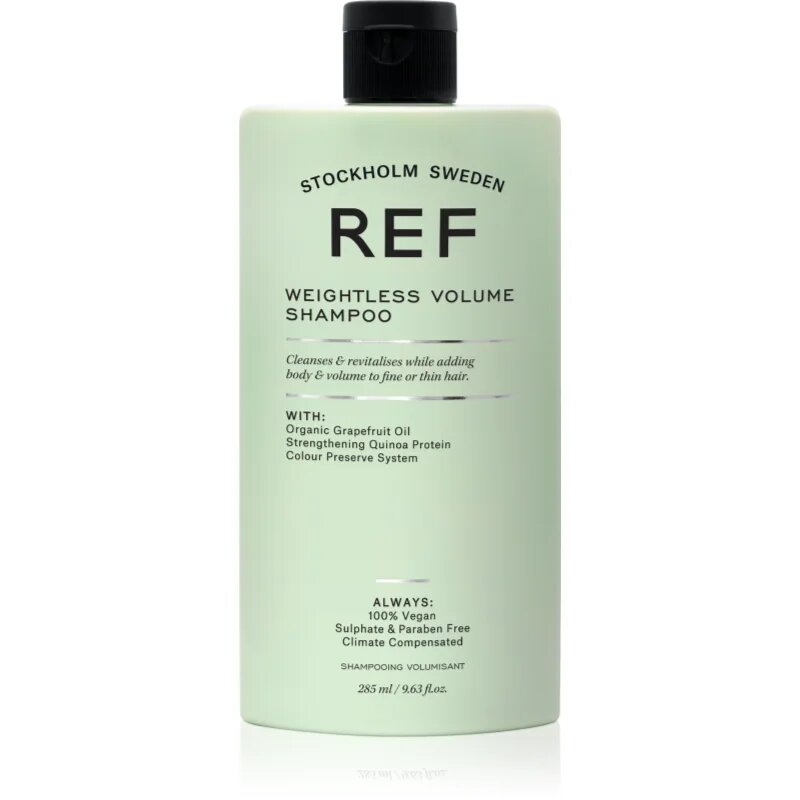 REF Weightless Volume Shampoo шампоан за тънка коса без обем в корените 285 мл.