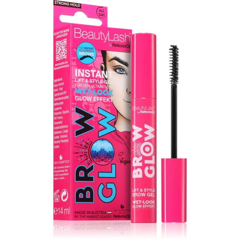 RefectoCil BeautyLash Brow Glow гел за вежди гел за коса с мокър ефект 14 мл.