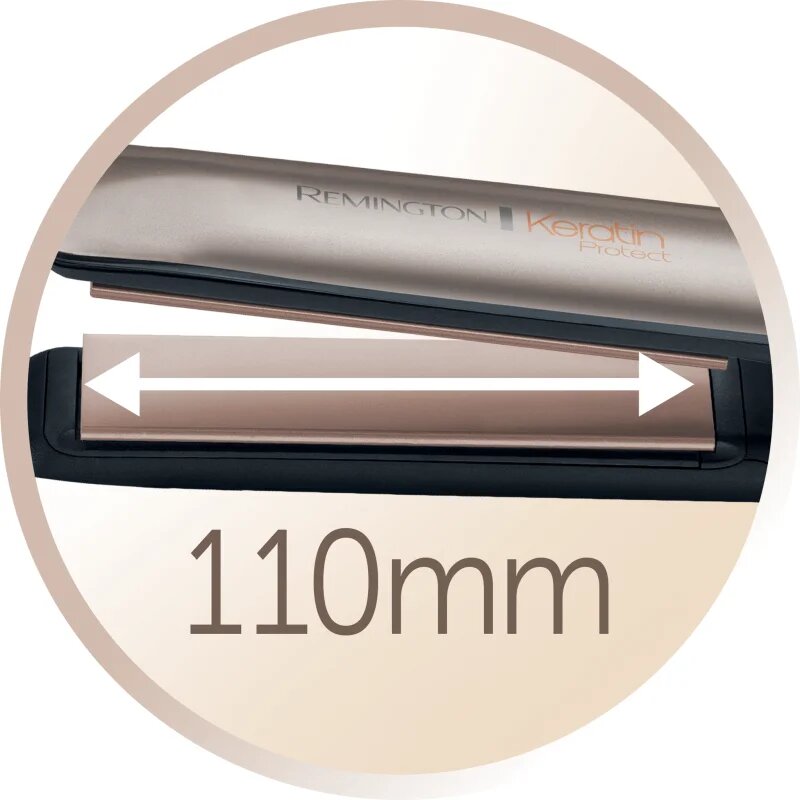 Remington Keratin Protect S8540 за изправяне на косата керамично покритие третирано с кератин и бадемово масло 1 бр.