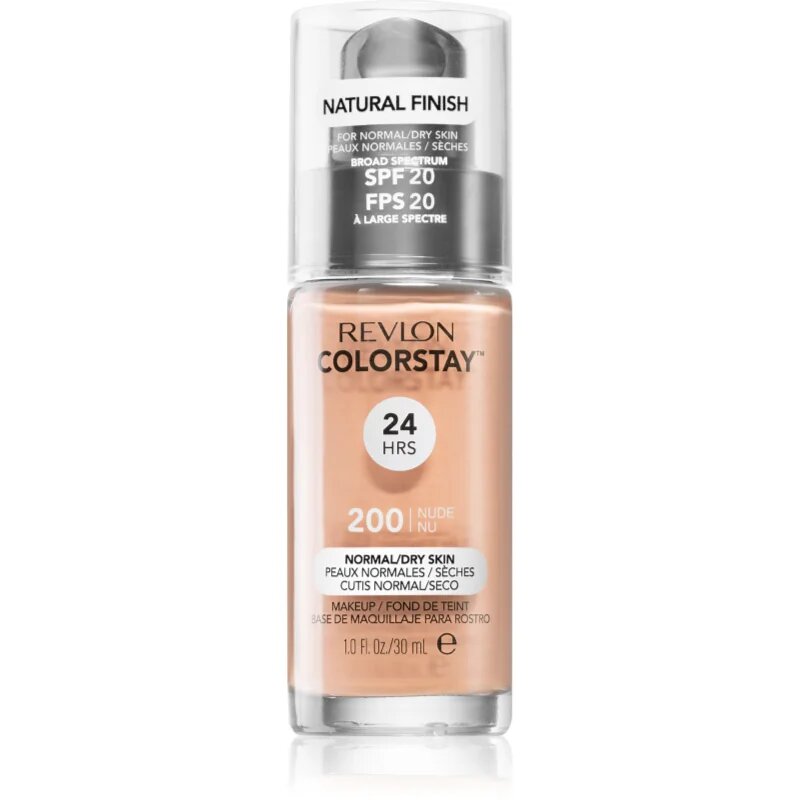 Revlon Cosmetics ColorStay™ SPF 20 дълготраен фон дьо тен за нормална към суха кожа цвят 200 Nude 30 мл.