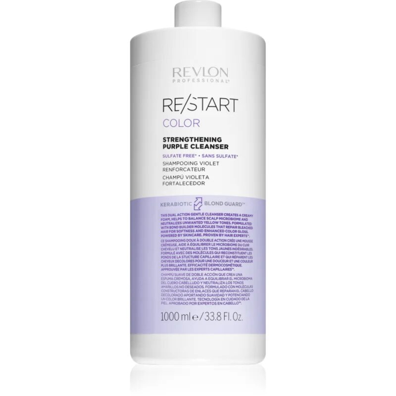 Revlon Professional Re/Start Color лилав шампоан за блонд коса и коса с кичури Purple Cleanser 1000 мл.