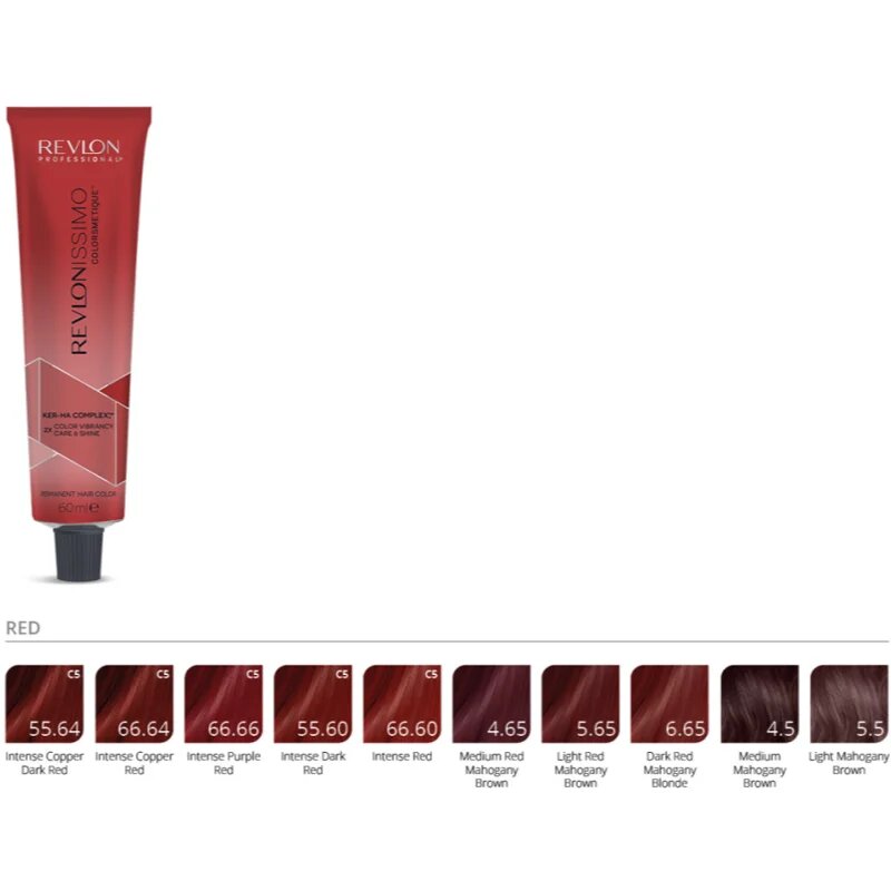 Revlon Professional Revlonissimo Colorsmetique Red Shades перманентната боя за коса за коса с червени нюанси 4.65 60 мл.