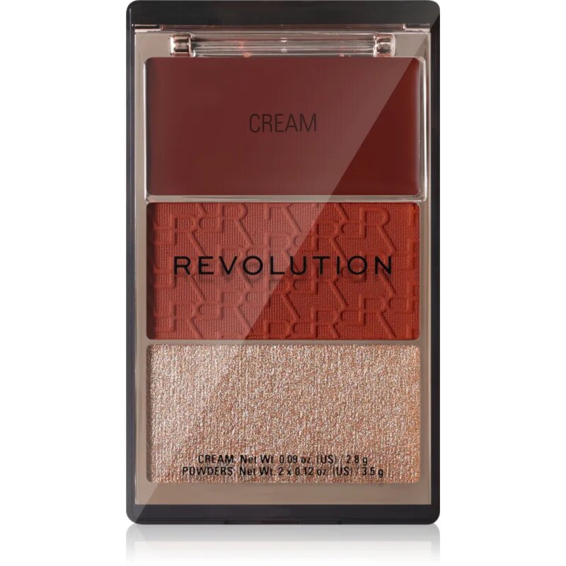 Revolution Blush Icon Palette палитра с ружове цвят Teddy Nude 9.8 гр.