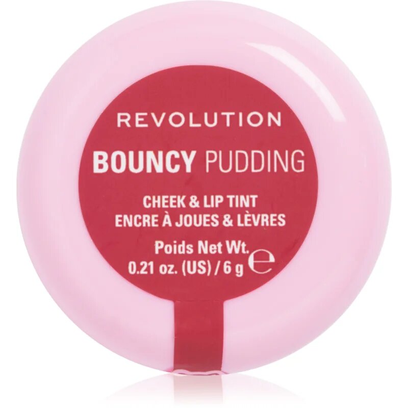 Revolution Bouncy Pudding Lip & Cheek мултифункционален грим за устни и скули цвят Pink Mood 6 гр.