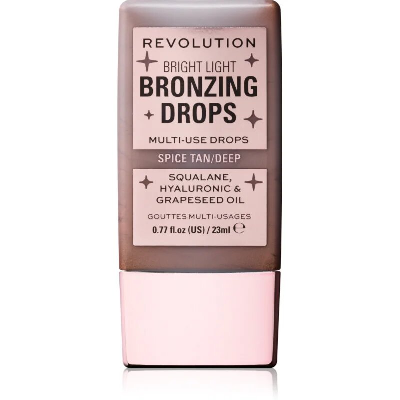 Revolution Bright Light Bronzing Drops течен бронзант цвят Deep Bronze Spice 23 мл.