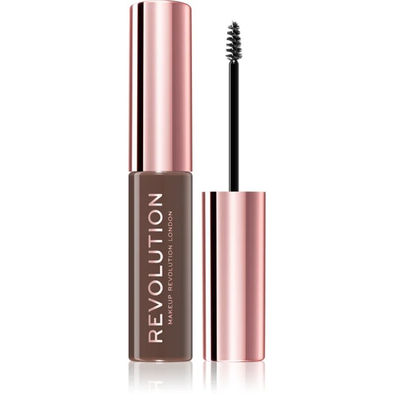 Revolution Brow Fixer гел за вежди цвят Medium Brown 6 мл.