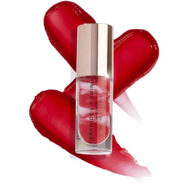 Revolution Ceramide Swirl хидратиращ блясък за устни цвят Bitten Red 4.5 мл.