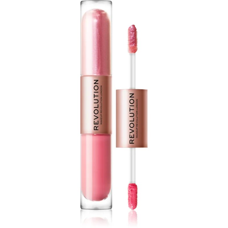 Revolution Double Up течни очни сенки 2 в 1 цвят Blissful Pink 2x2.2 мл.