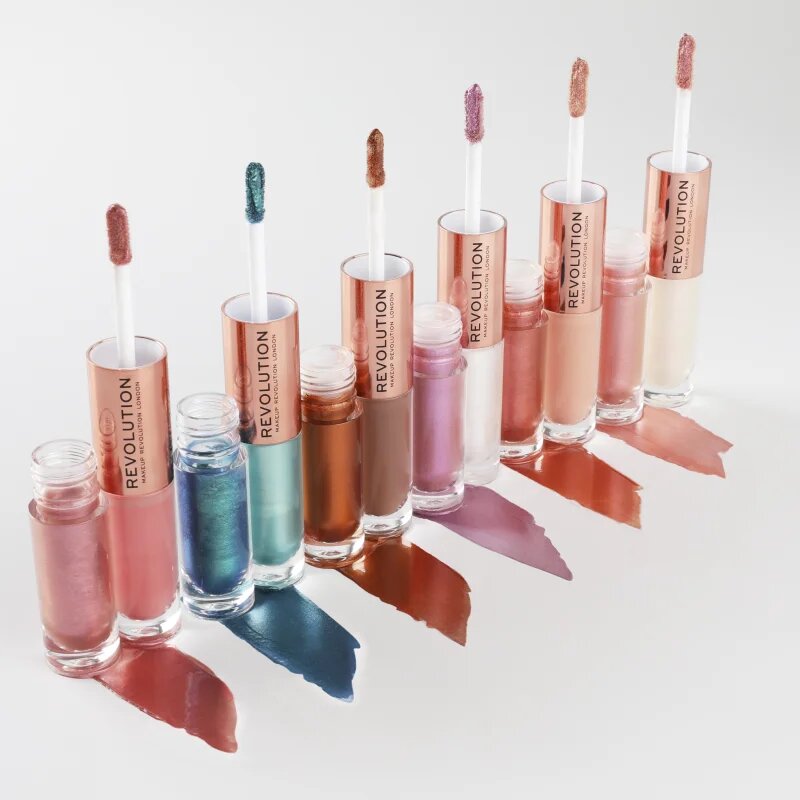 Revolution Double Up течни очни сенки 2 в 1 цвят Blissful Pink 2x2.2 мл.