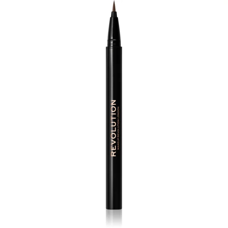 Revolution Hair Stroke Brow Pen маркер за вежди цвят Medium Brown 0.5 мл.