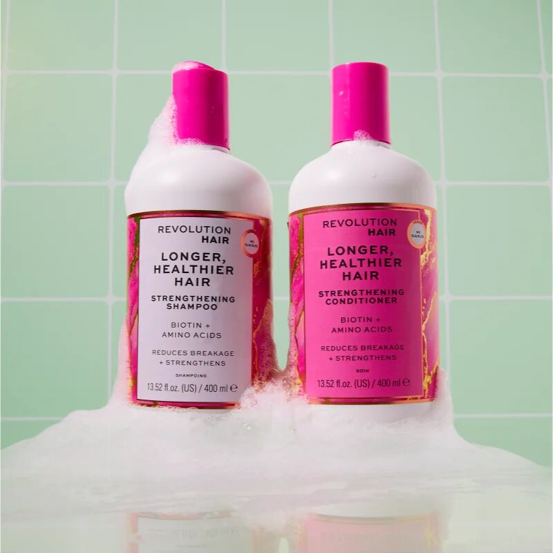 Revolution Haircare Longer Healthier подсилващ и ревитализиращ шампоан за дълга коса 400 мл.