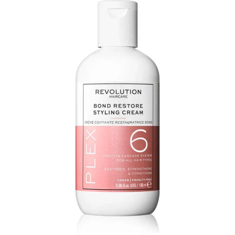 Revolution Haircare Plex No.6 Bond Restore Styling Cream регенерираща грижа без изплакване за увредена коса 100 мл.