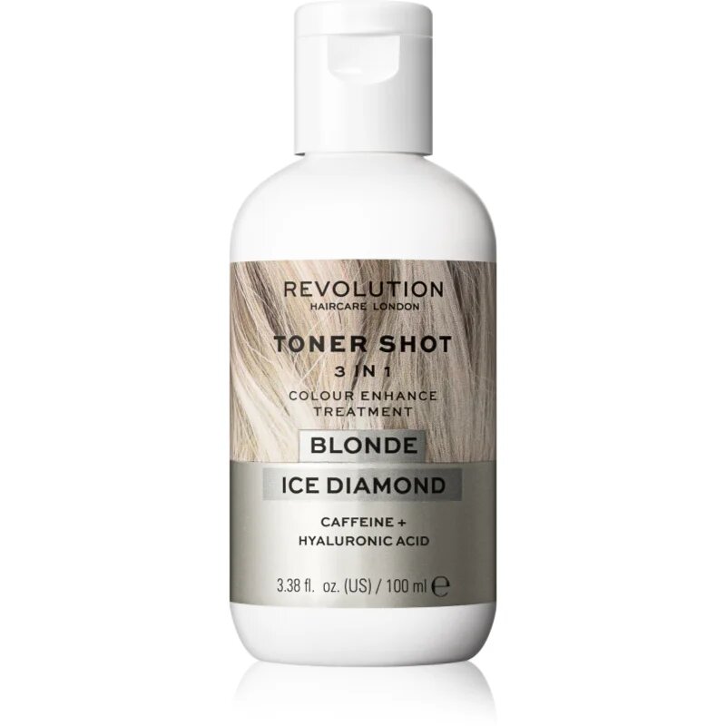 Revolution Haircare Toner Shot Blonde Ice Diamond подхранваща тонираща маска 3 в 1 цвят Ice Diamond 100 мл.