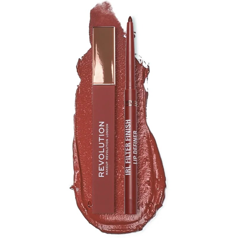Revolution IRL Filter кремообразен молив за устни с матиращ ефект цвят Burnt Cinnamon 0.18 гр.