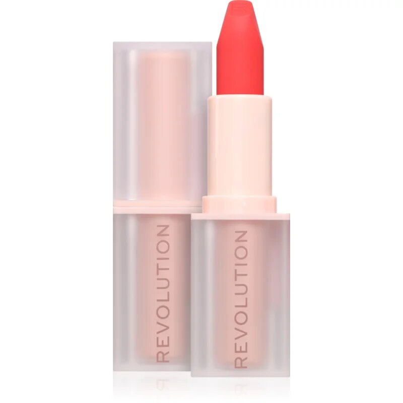Revolution Lip Allure Soft Satin Lipstick Кремообразно червило със сатенено покритие цвят Vibe Red 3.2 гр.