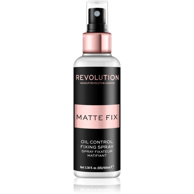 Revolution Matte Fix матиращ и фиксиращ спрей върху фон дьо тен 100 мл.