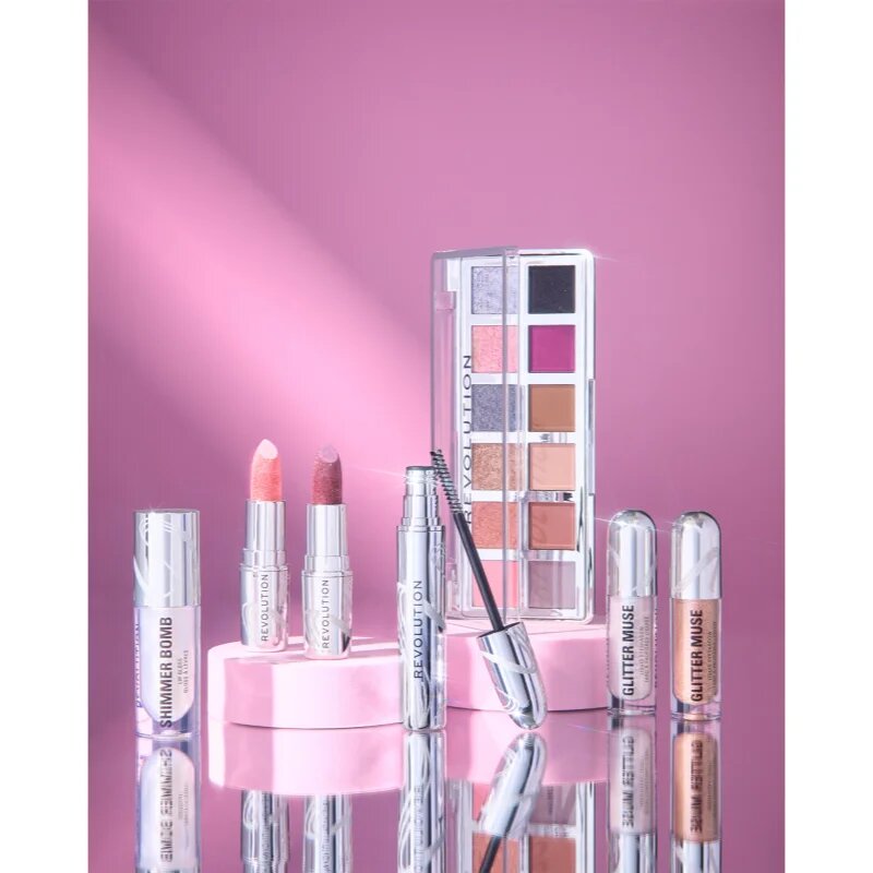 Revolution Metallic Muse Glitter Muse течни очни сенки с брокат цвят Gold 3.5 мл.