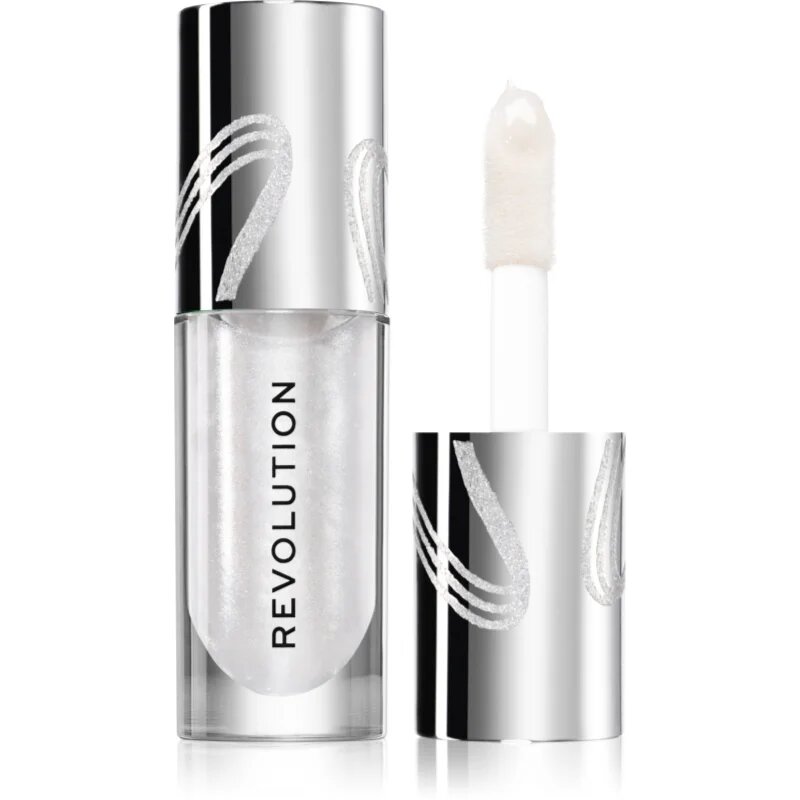 Revolution Metallic Muse Shimmer Bomb блясък за устни с блестящи частици цвят Frosted Muse 4.5 мл.