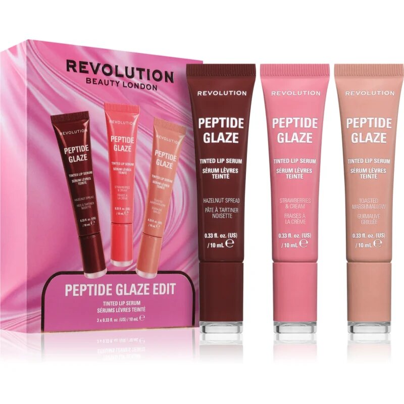 Revolution Peptide Glaze Edit подаръчен комплект за устни 1 бр.