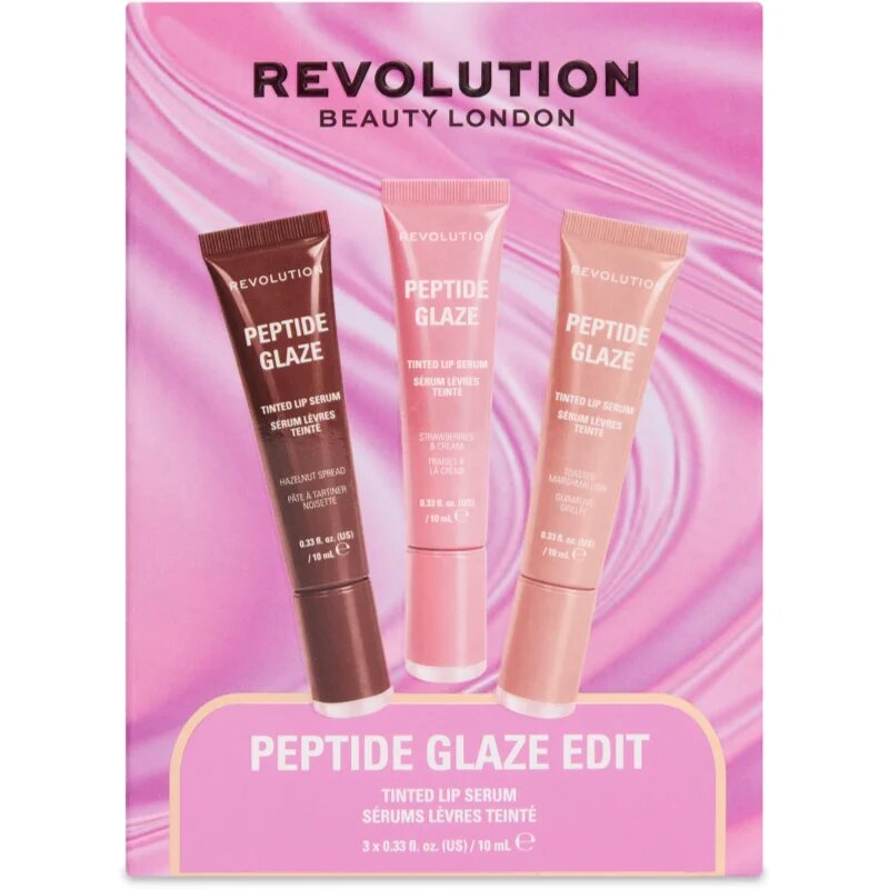 Revolution Peptide Glaze Edit подаръчен комплект за устни 1 бр.