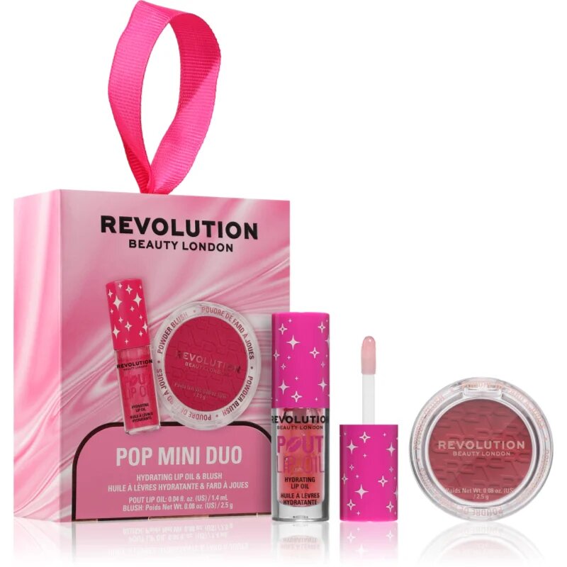 Revolution Pop Mini Duo Hydrating Lip Oil & Blush подаръчен комплект за жени 1 бр.