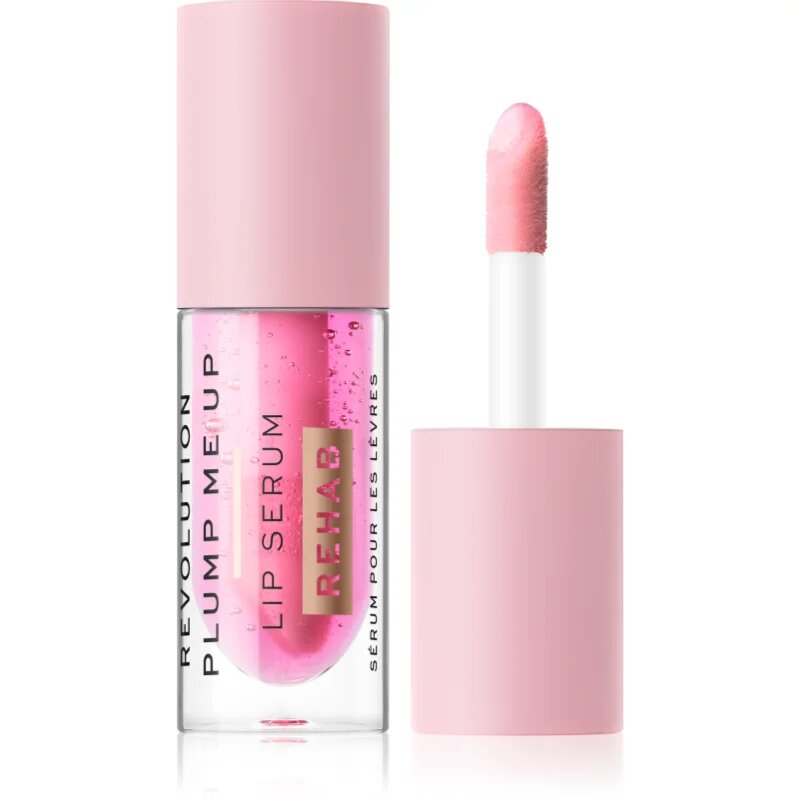 Revolution Rehab Lip Serum обновяващ серум за обем на устните цвят Pink Glaze 4.6 мл.