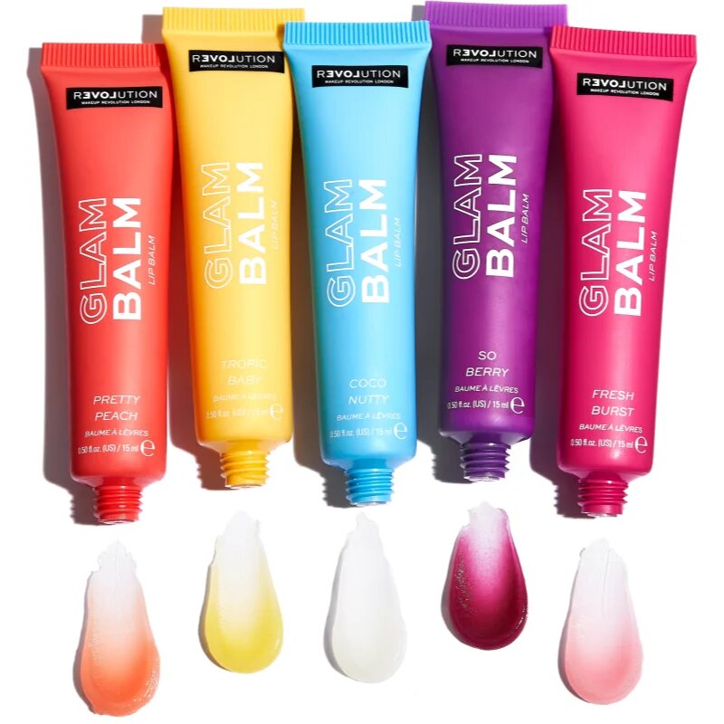 Revolution Relove Glam Balm подхранващ балсам за устни с аромат So Berry 15 гр.