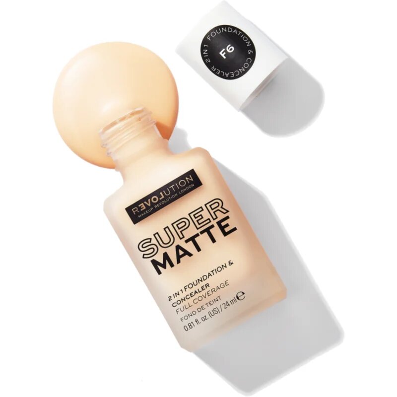 Revolution Relove Super Matte Foundation дълготраен матиращ фон дьо тен цвят F6 24 мл.